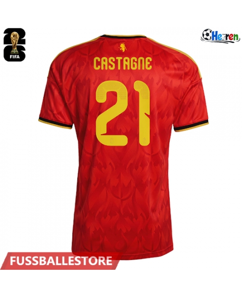 Günstige Belgien Timothy Castagne #21 Heimtrikot WM 2026 Kurzarm